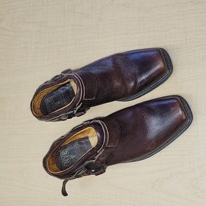 Frye leather mules, sz 8.5, brown